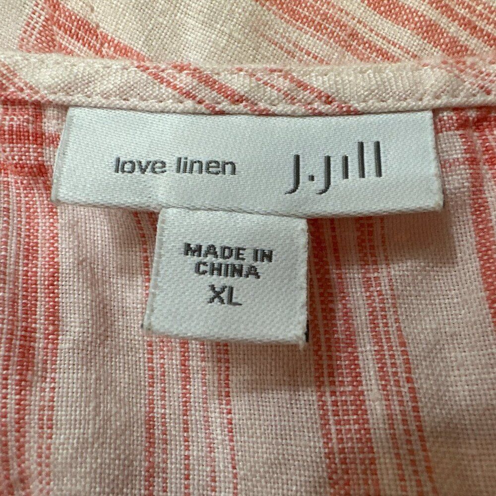 J Jill Love Linen Dress Maxi Pockets Womens Sz XL Lagenlook Coastal Beachy - Picture 9 of 13